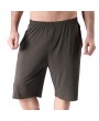 Mens Bamboo Fiber Solid Color Beach Casual Sports Shorts Modal Pajamas