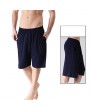 Mens Bamboo Fiber Solid Color Beach Casual Sports Shorts Modal Pajamas