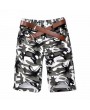 Mens Summer 100%Cotton Breathable Camouflage Knee Length Casual Shorts