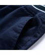 Mens Elastic Waist Cotton Thin Breathable Solid Color Knee Length Regular Fit Casual Beach Shorts