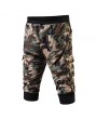 Mens Camo Printing Knitted Drawstring Zipper Pocket Casual Sport Shorts