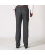 Mens Business Cotton Breathable Trousers Straight Leg Solid Color Casual Pants