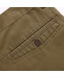 Mens Business Cotton Breathable Trousers Straight Leg Solid Color Casual Pants