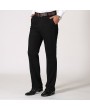 Mens Business Cotton Breathable Trousers Straight Leg Solid Color Casual Pants