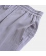 Mens Cotton Thin Breathable Ankle-Length Drawstring Casual Harem Pants