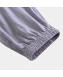 Mens Cotton Thin Breathable Ankle-Length Drawstring Casual Harem Pants