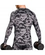 Mens Running Patchwork Long Sleeve Skinny Tops Elastic Quick-drying Jogging Sport T Shirts