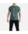 Mens Elastic Sport Training Running Breathable Quick-drying Letter Printed Casual Skinny Tops