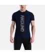 Mens Elastic Sport Training Running Breathable Quick-drying Letter Printed Casual Skinny Tops