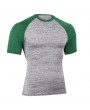 Mens Spring Summer Brief Style Hit Color Round Neck Short Sleeve Slim Fit Casual Sport T-shirt