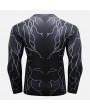 Mens Compression Tight Training Tops Gym Strap Sport Long Sleeve Training Sportswear