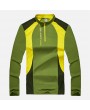 Mens Patchwork Sport Elastic Quick-drying Long Sleeve Casual Tops