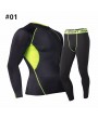 Training Bodybuilding Suit Tops Quick-drying Elastic Tight Long Sleeve T-shirt for Men