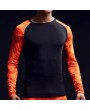 Mens Camo Traning Elastic Quick-drying Breathable Sports Fitness Tights Long Sleeve T-shirt