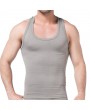 Mens Sexy High Elastic Body Sculpting Fat Burning Waist Tummy Tuck Skinny Fit Sport Tank Tops