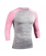 Mens Quick-drying Hit Color Fitness Trainning Sport Three Quarter Sleeve Casual T-shirt