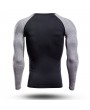 Mens Casual Contrast Color Printing Fitness Tight T-shirt Breathable Comfortable Sport T-shirt