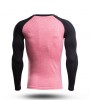 Mens Casual Contrast Color Printing Fitness Tight T-shirt Breathable Comfortable Sport T-shirt