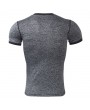 Mens Quick-drying Skinny Fit Solid Color Tops Fitness Training Jogging Sport T-shirt