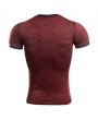 Mens Quick-drying Skinny Fit Solid Color Tops Fitness Training Jogging Sport T-shirt