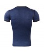 Mens Quick-drying Skinny Fit Solid Color Tops Fitness Training Jogging Sport T-shirt