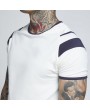 Mens Fashion Patchwork Sport Short Sleeve Elastic Quick-drying Casual Tops