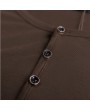 Household Casual Botton Collar T-shirt Round Neck Long Sleeved T-shirt For Men