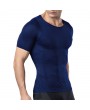 Mens High Elastic Fat Burning Body Sculpting Waist Fitness Tummy Tuck Sport T-shirt