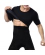 Mens High Elastic Fat Burning Body Sculpting Waist Fitness Tummy Tuck Sport T-shirt