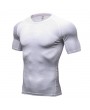 Mens PRO Quick-drying Elastic 3D Printed Short Sleeve Skinny Fit Fitness Sport T-shirts