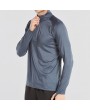 Mens Half Zip Quick-drying Skinny Tops Breathable Sports Fitness Tights Long Sleeve T Shirt