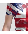 Mens Quick-drying Sport Tops British Flag Printing O-neck Short Sleeve Casual T-shirt