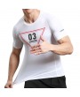 Mens Fitness O-neck Short Sleeve Skinny T-shirts Elastic Quick-drying Breathable Jogging Tops