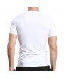 Mens Fitness O-neck Short Sleeve Skinny T-shirts Elastic Quick-drying Breathable Jogging Tops