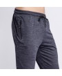 Mens Quick-dry Elastic Waist Drawstring Solid Color Casual Sweatpants Thin Sport Pants