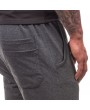 Mens Solid Color Holes Drawstring Slim Fit Training Running Casual Sport Pants