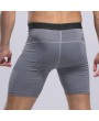 Mens Solid Color Elasticity Quick Dry Fitness Jogging Training Tights Sport Shorts