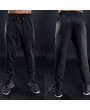 Mens Drawstring Elastic Waist Solid Color Casual Pants Jogging Fitness Sport Pants