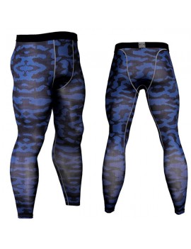 Mens PRO Quick-drying High-elastic Camouflage Skinny Legging Jogging Training Sport Pants