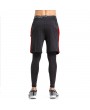 Mens PRO Quick-drying Two-piece Sport Suits Skinny Fit Fitness Training Legging Pants Casual Shorts