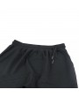 Mens Black Elastic Waist Drawstring Solid Color Slim Fit Casual Cotton Sport Pants