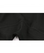 Mens Black Elastic Waist Drawstring Solid Color Slim Fit Casual Cotton Sport Pants