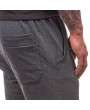 Mens Holes Design Solid Color Drawstring Slim Fit Fitness Jogging Casual Sport Pants