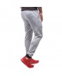 Mens Holes Design Solid Color Drawstring Slim Fit Fitness Jogging Casual Sport Pants