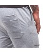 Mens Holes Design Solid Color Drawstring Slim Fit Fitness Jogging Casual Sport Pants