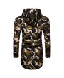 Outdoor Sunscreen Thin Mid Long Camouflage Printing Hooded Jacket for Men