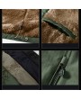 Mens Outdoor Water-repellent Windproof Thicken Fleece Lining Detachable Hood Jacket