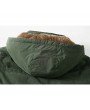 Mens Outdoor Water-repellent Windproof Thicken Fleece Lining Detachable Hood Jacket