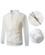 Thin Sunscreen Hollow Mesh Breathable Baseball Collar Jacket for Men