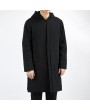 Mens National Cotton Linen Hooded Collar Solid Color Long Sleeve Thicken Coat Casual Midlong Jacket